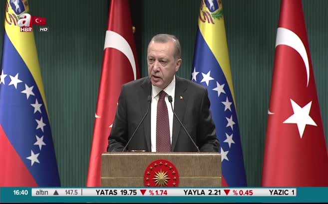 Cumhurbaşkanı Erdoğan, Venezuela Devlet Başkanı Maduro ile ortak basın toplantısı düzenledi