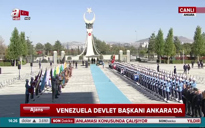 Cumhurbaşkanı Erdoğan, Venezuela Devlet Başkanı Maduro’yu resmi törenle karşıladı