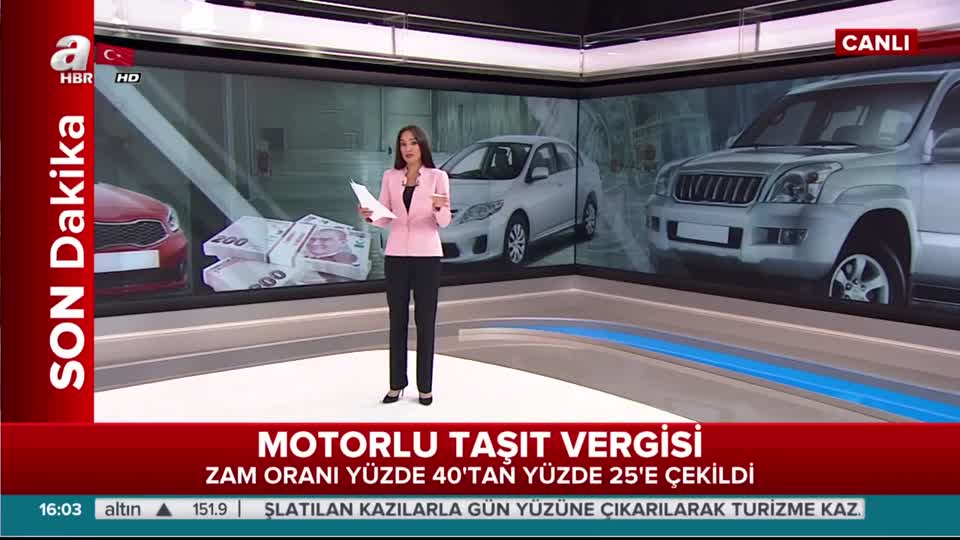 MTV zam oranı yüzde 25 olarak belirlendi