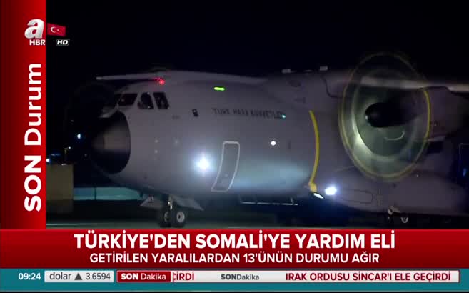 35 yaralı Somalili Ankara’ya getirildi