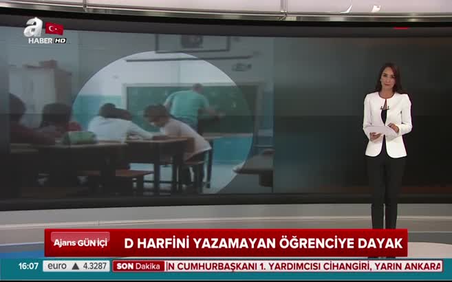 D harfini yazamayan 1. sınıf öğrencisine dayak