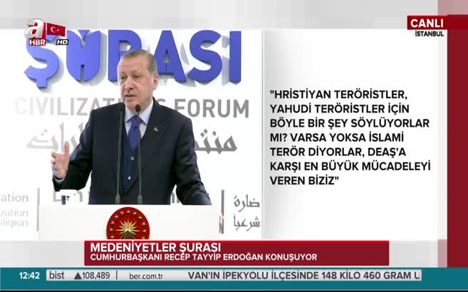 Cumhurbaşkanı Erdoğan: Türkiye'yi söylemek işlerine gelmiyor