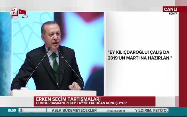 "Ey Kılıçdaroğlu sen çalış da 2019 Mart'ına hazırlan