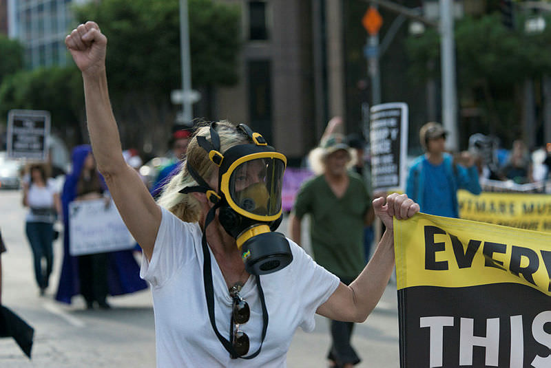 Los Angeles’ta Trump protestosu