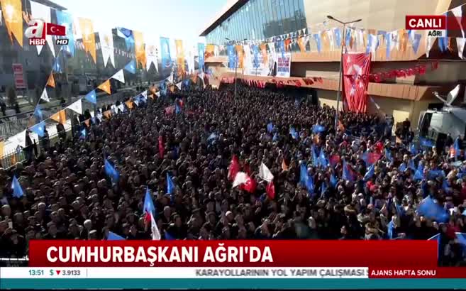 Cumhurbaşkanı Erdoğan Ağrı'da müjdeyi verdi