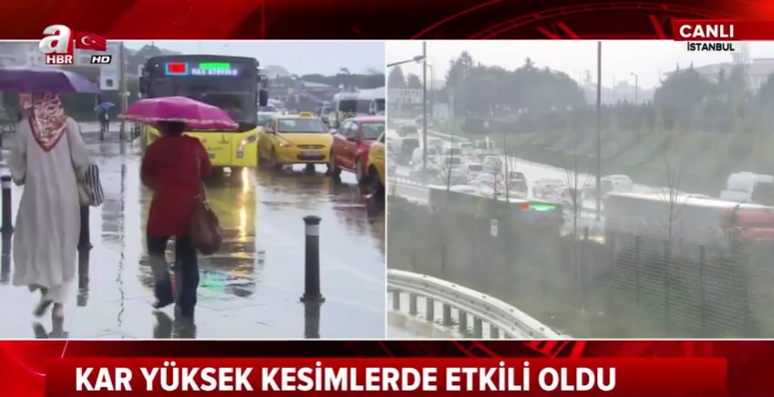 İstanbul'da mevsimin ilk kar yağışı