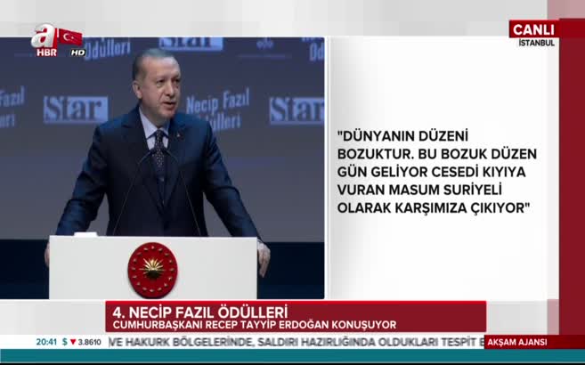 Cumhurbaşkanı Erdoğan'dan Destan şiiri
