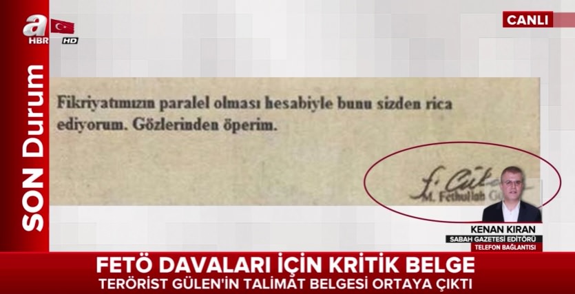 FETÖ davaları için kritik belge!