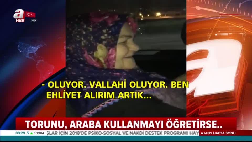 66 yaşındaki Hasibe teyze ilk kez araç kullandı! İşte o anlar