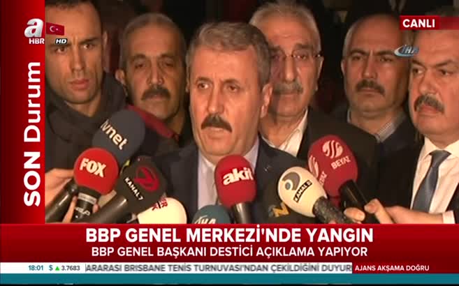 BBP lideri Mustafa Destici yangınla ilgili açıklamalarda bulundu