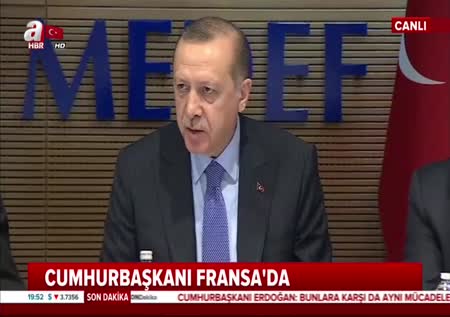 Erdoğan Paris'te iş dünyasına hitap etti
