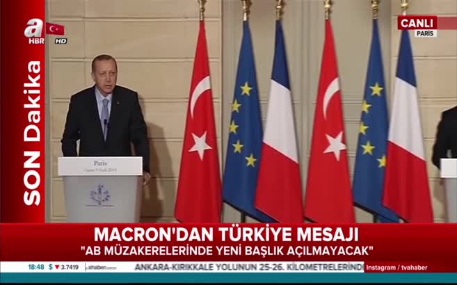 Erdoğan'dan Paris'te rest çekti!