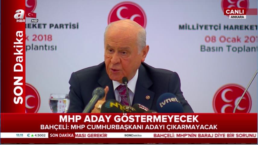 MHP lideri Bahçeli: MHP, Cumhurbaşkanı adayı göstermeyecek