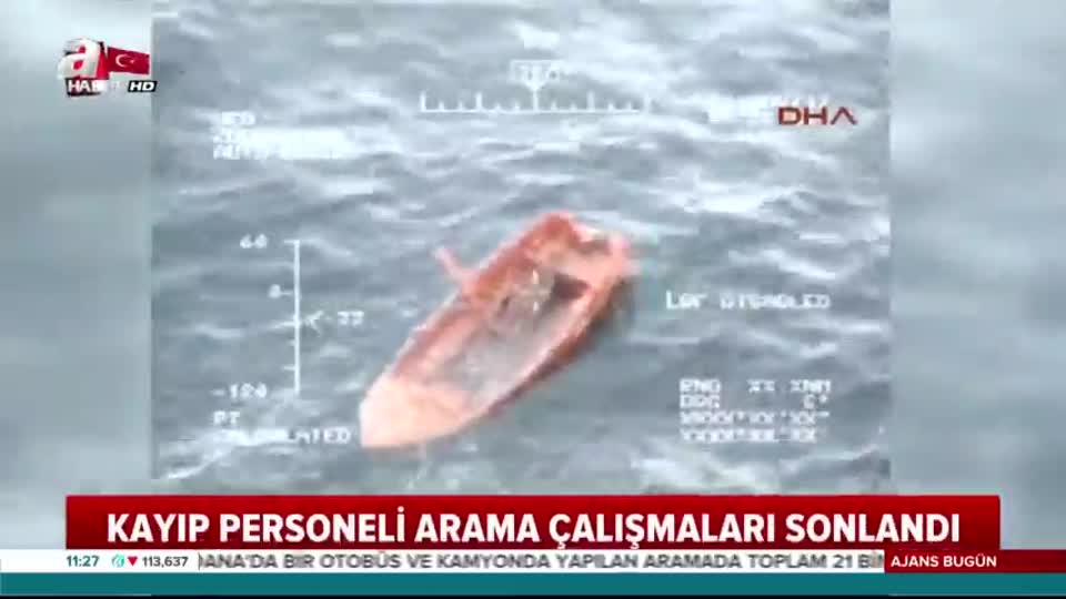 Kayıp personeli arama çalışmaları sonlandı