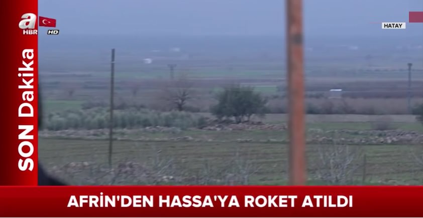 Afrin’den Hassa’ya roket atıldı
