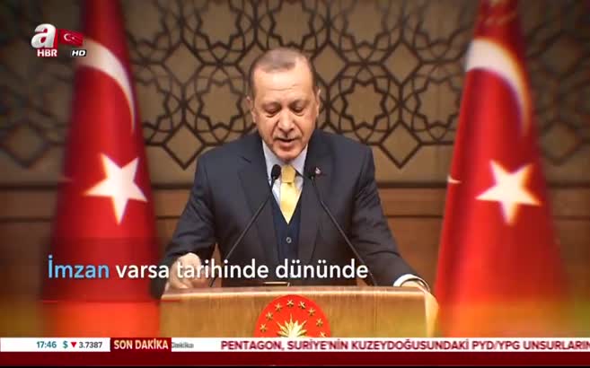 Erdoğan'dan duygulandıran şiir