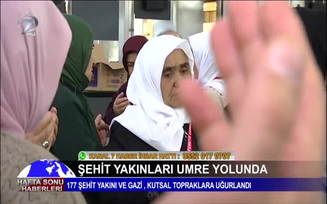 Şehit yakınları ve gaziler umreye gitti