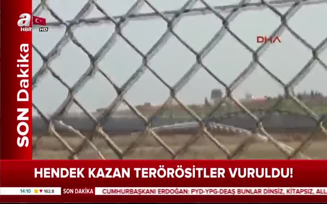 Hendek kazan teröristlerin vurulma anı!