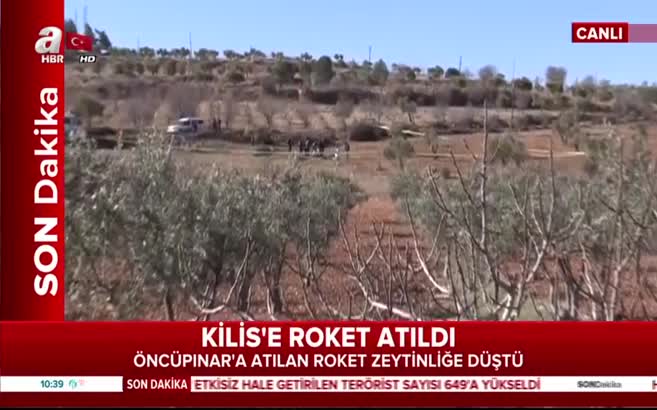 Afrin'den Kilis'e roket atıldı! A Haber olay yerinde