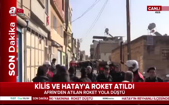 Afrin'den Kilis'e roket atıldı!