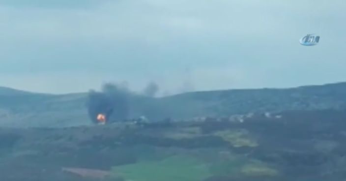 Afrin'de PKK/PYD'ye ait terör cephaneliği darmadağın edildi!