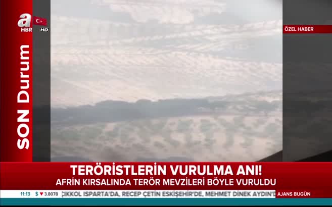 Afrin'deki terör mevzileri böyle vuruldu!