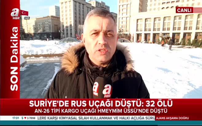 Rusya Savunma Bakanlığı'na ait uçak Suriye'de düştü