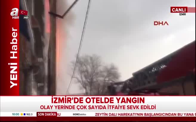 İzmir'de otel yangın çıktı! İlk görüntüler