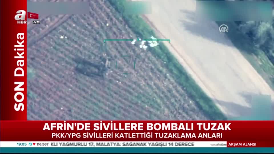 Afrin'de sivillere bombalı tuzak