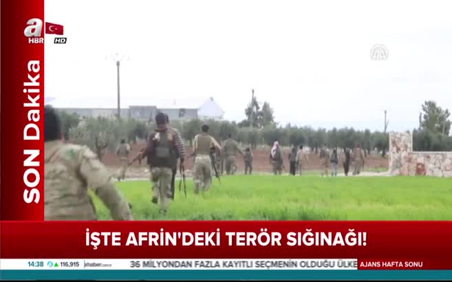 Afrin'de terör üssü ele geçirildi