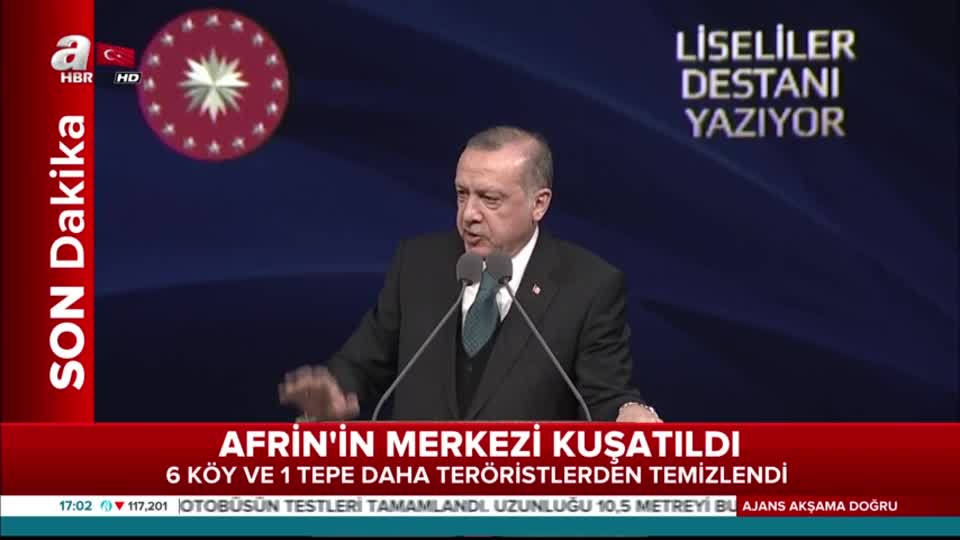 Cumhurbaşkanı Erdoğan'dan AP'ye Afrin resti: İşimiz bitmedikçe oradan çıkmayacağız!