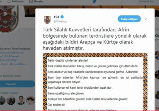 Türk askerinden teröristlere "Teslim olun" çağrısı