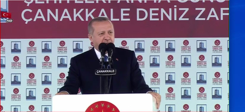 Erdoğan'dan Dünya'ya Çanakkale ve Afrin mesajı