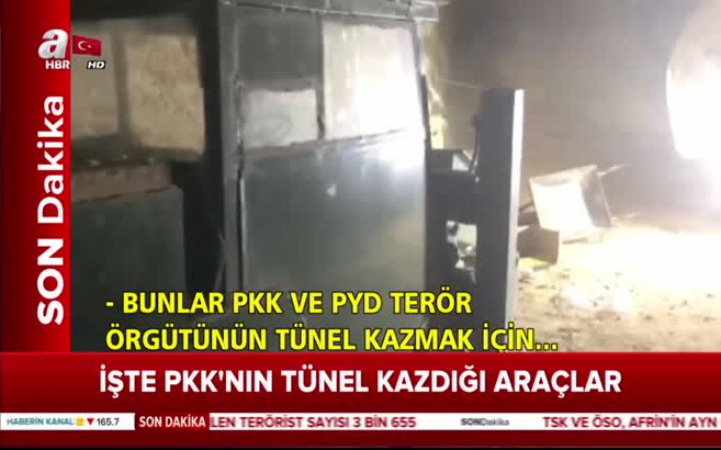 Terör örgütü PKK/PYD tünelleri bunlarla açtı