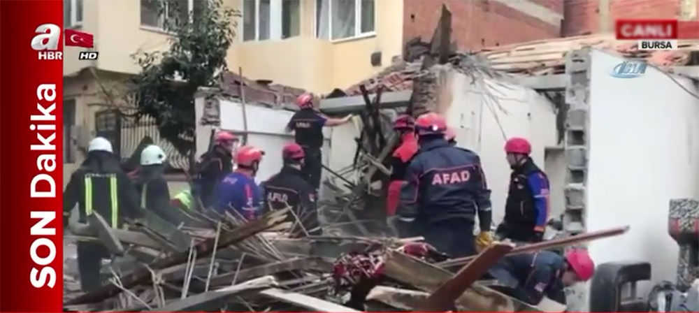 Bursa'da doğalgaz patlaması