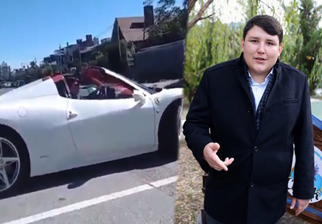 Mehmet Aydın son model otomobili ile Uruguay caddelerinde görüntülendi