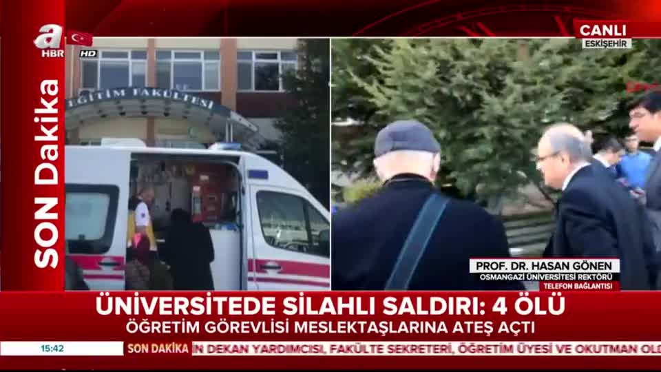 Osmangazi Üniversitesi Rektörü Prof. Dr. Hasan Gönen saldırı hakkında konuştu